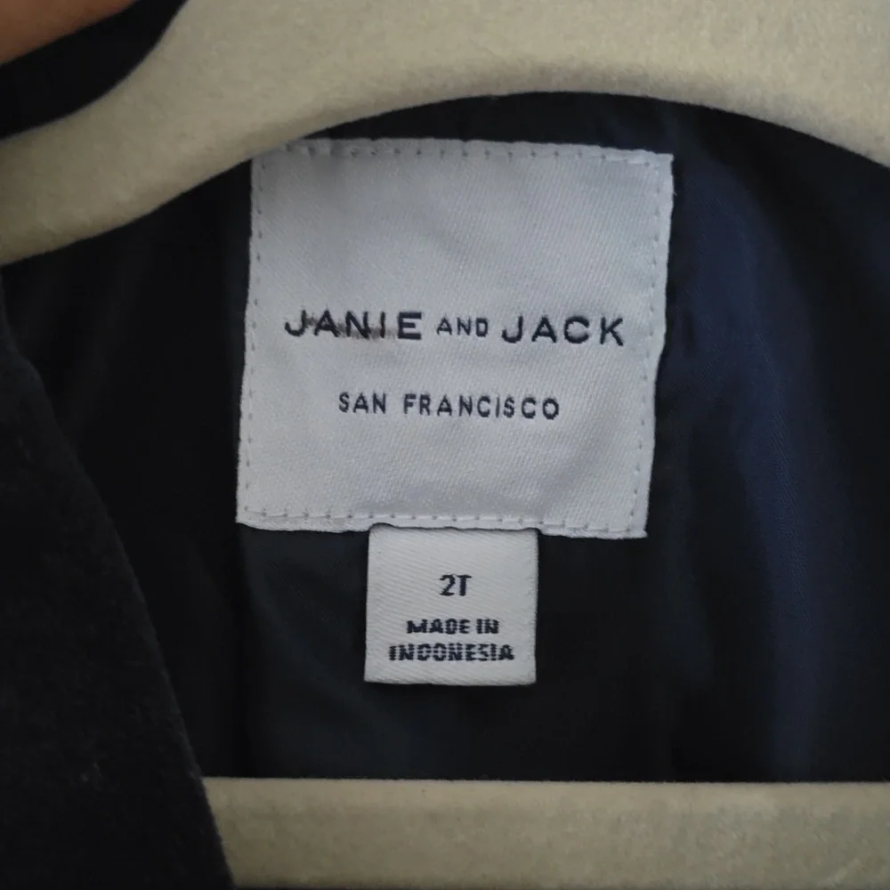 Janie and Jack Suede Navy Blue Blazer Toddler 2T
